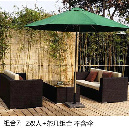 Terrace Modern Garden Sofas Outdoor Combination Courtyard Nordic Garden Sofas Waterproof Pe Rattan Furniture Sofá Jardín MHHYSF