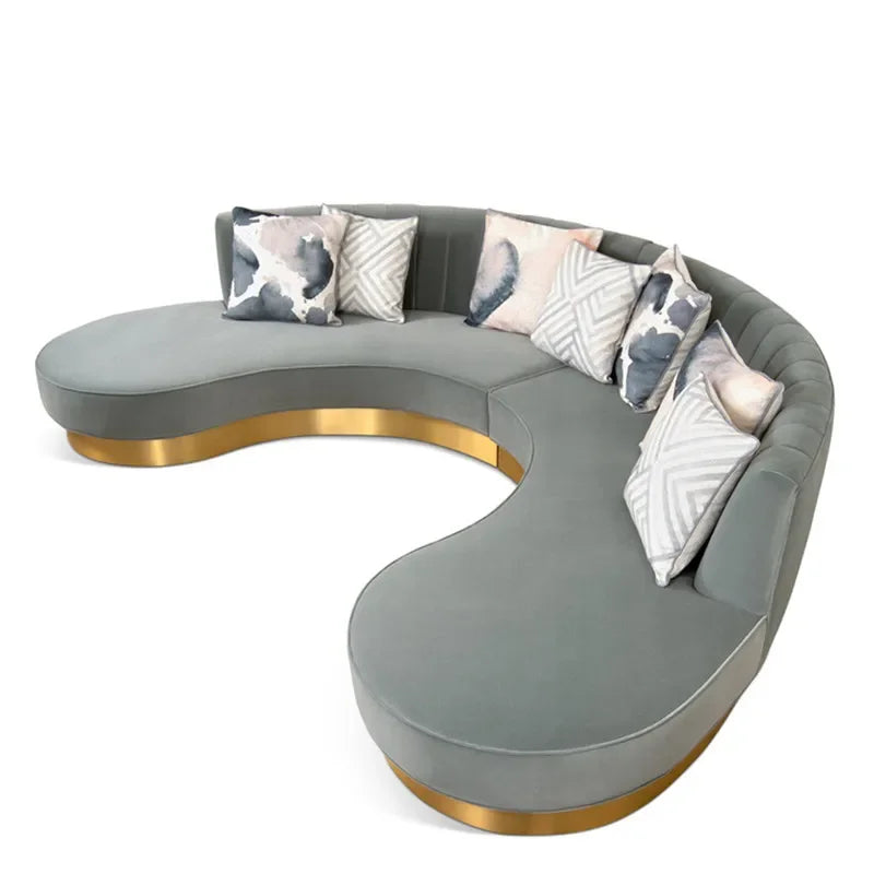 Modern light luxury curved sofa beauty salon reception living room clothing store designer furniture special-shaped sofa