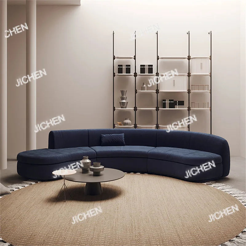 Semicircular Curved Sofa Special-shaped Burgundy Beauty Salon Clothing Store Hotel Lobby Office Lounge Area Reception