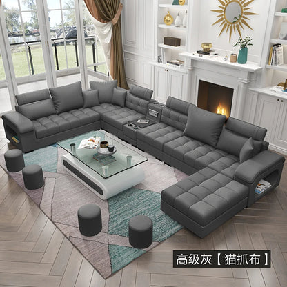 Luxury Minimalist Sofa Multifonction Sectional Storage Massage Sofa Modern Living Room Muebles Para El Hogar Home Furniture