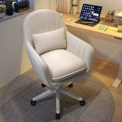 Modern Velvet Home Office Chair Mid-Back Computer Task Chair with Swivel Height Adjustment Tufted Upholstered Office Task Chair