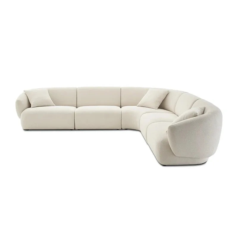 Italian light luxury cream style fabric sofa small apartment living room corner sofa new apartment