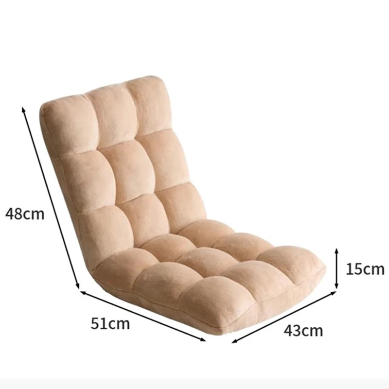 Multifunctional Simple Leisure Single Sofa Chair Recycled Foam Folding Adjustable backrest Floor Chair for Living Room Study