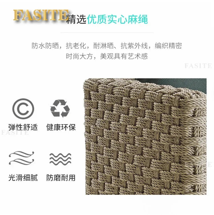 Outdoor rattan sofa combination villa courtyard garden furniture homestay outdoor restaurant lounge chair