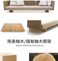 combination furniture Outdoor sofa, outdoor leisure terrace, patio, rattan sofa, teak villa, hotel, garden balcony