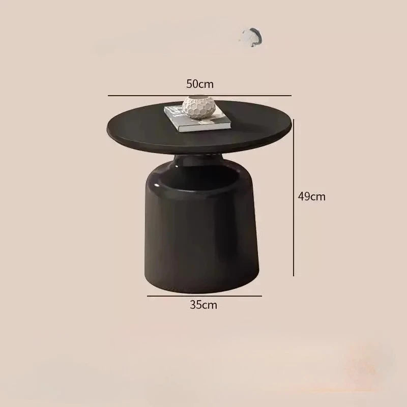 Modern Cream-style Coffee Round Table for Small Space Living Room Japanese Style Minimalist Furniture Living Room Side Table