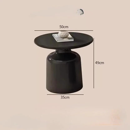 Modern Cream-style Coffee Round Table for Small Space Living Room Japanese Style Minimalist Furniture Living Room Side Table