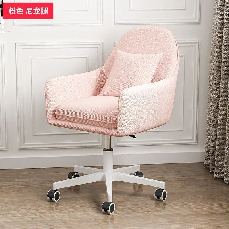 Computer Chair Nordic Household Comfortable Office Chair Bedroom Furniture Designer Backrest Study Swivel Pulley Gaming Chair