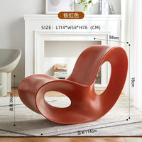 Nordic designer rocking chair, creative lounge piece for villa living room, balcony, or lazy bedroom area