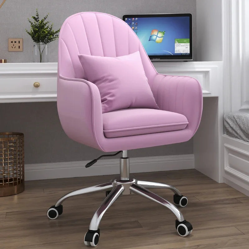 Executive Dormitory Lift Swivel Computer Chair Home Hotel Backrest Office Chairs Study Learning Bedroom Casual Makeup Chair