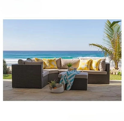 Aluminum Outdoor Garden Chair Rattan Furniture Set Rope Furniture Set Garden Sectional Sofa Set