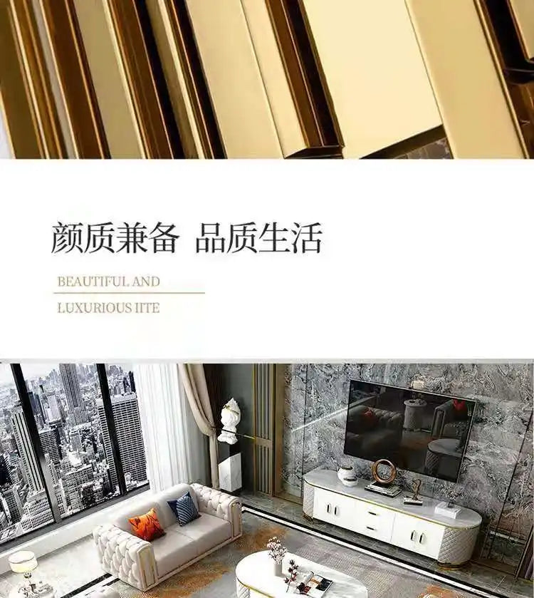 Italian light luxury sofa living room leather sofa first layer cowhide buckle design luxury combination sofa size apartment
