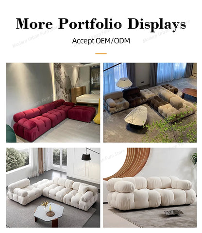 L Shaped Modular Sectional Sofas,Velvet Vacuum Modern Compressed Sofa,Luxury Corner Couch Living Room Sofa Set Furniture