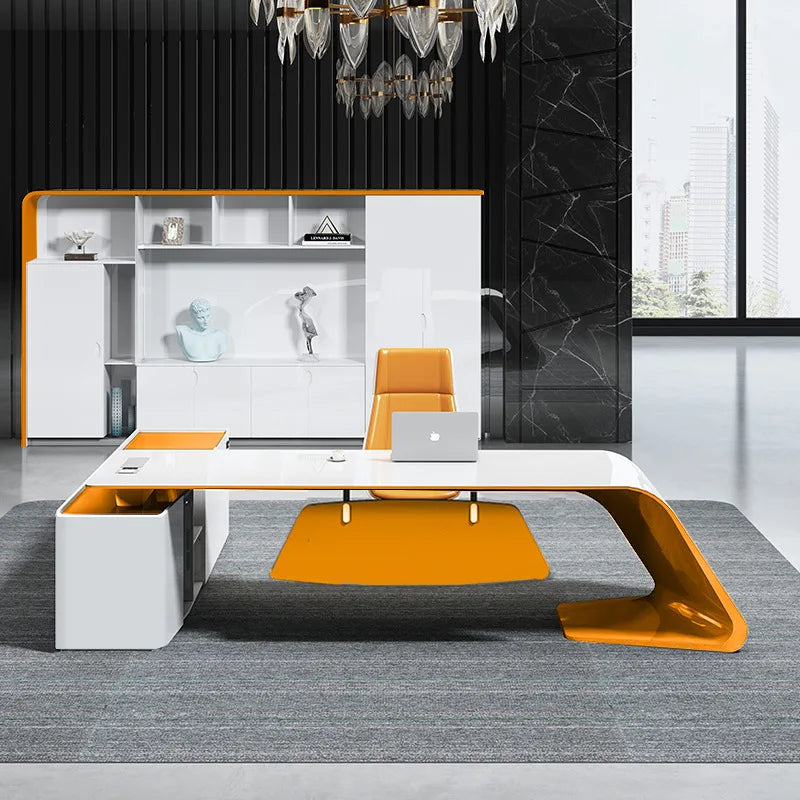 Minimalist Atmosphere Office Desk Computer High Single Fashionable Office Desk Irregular Office Furniture Der Schreibtisch XYOD