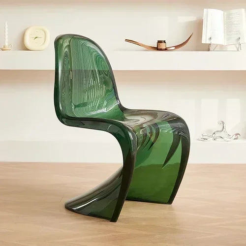 Design Minimalist Dining Chair Acrylic Kitchen Colorful Office Chair Modern Living Room Cadeira Kitchen Furniture  A1