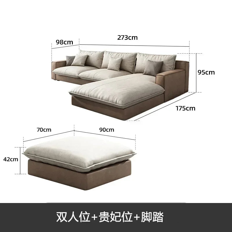 Fabric Sofa Modern Minimalist  Personality Chaise Sofa  Living Room Furniture
