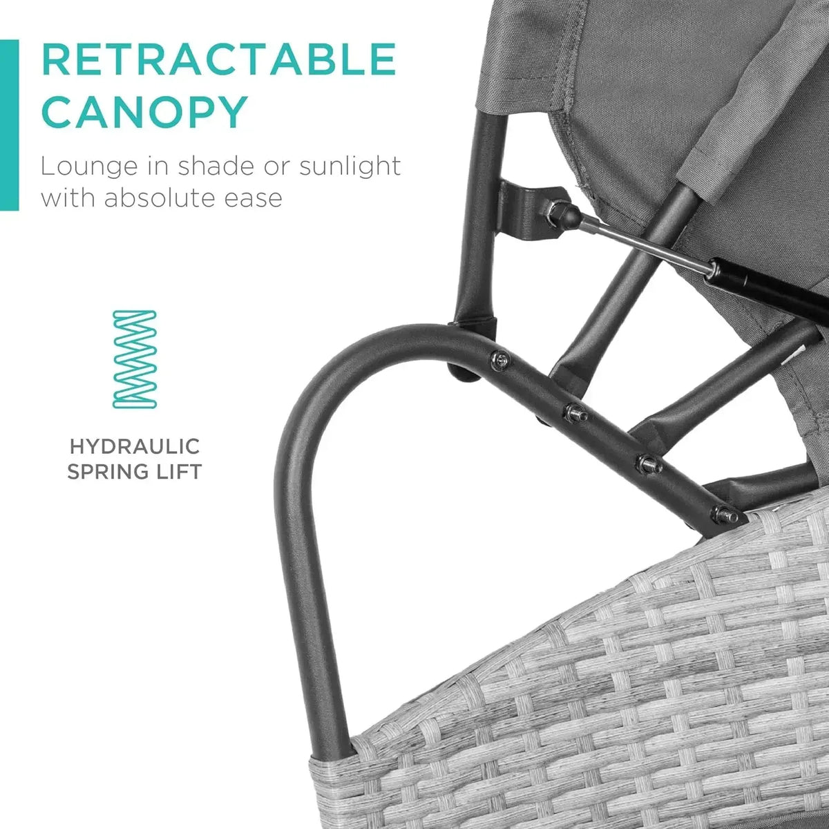 %a 5-Piece Modular Terrace Wicker Sofa Bed Modular Conversation Lounge Chair Set, Adjustable Seat