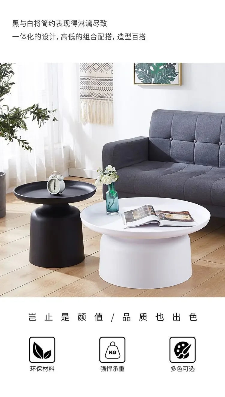 Coffee Table Nordic Living Room Sofa Side Simple Coffee Tables Round Corner Modern Home Small Tea Tables Furniture Mesa Plastic