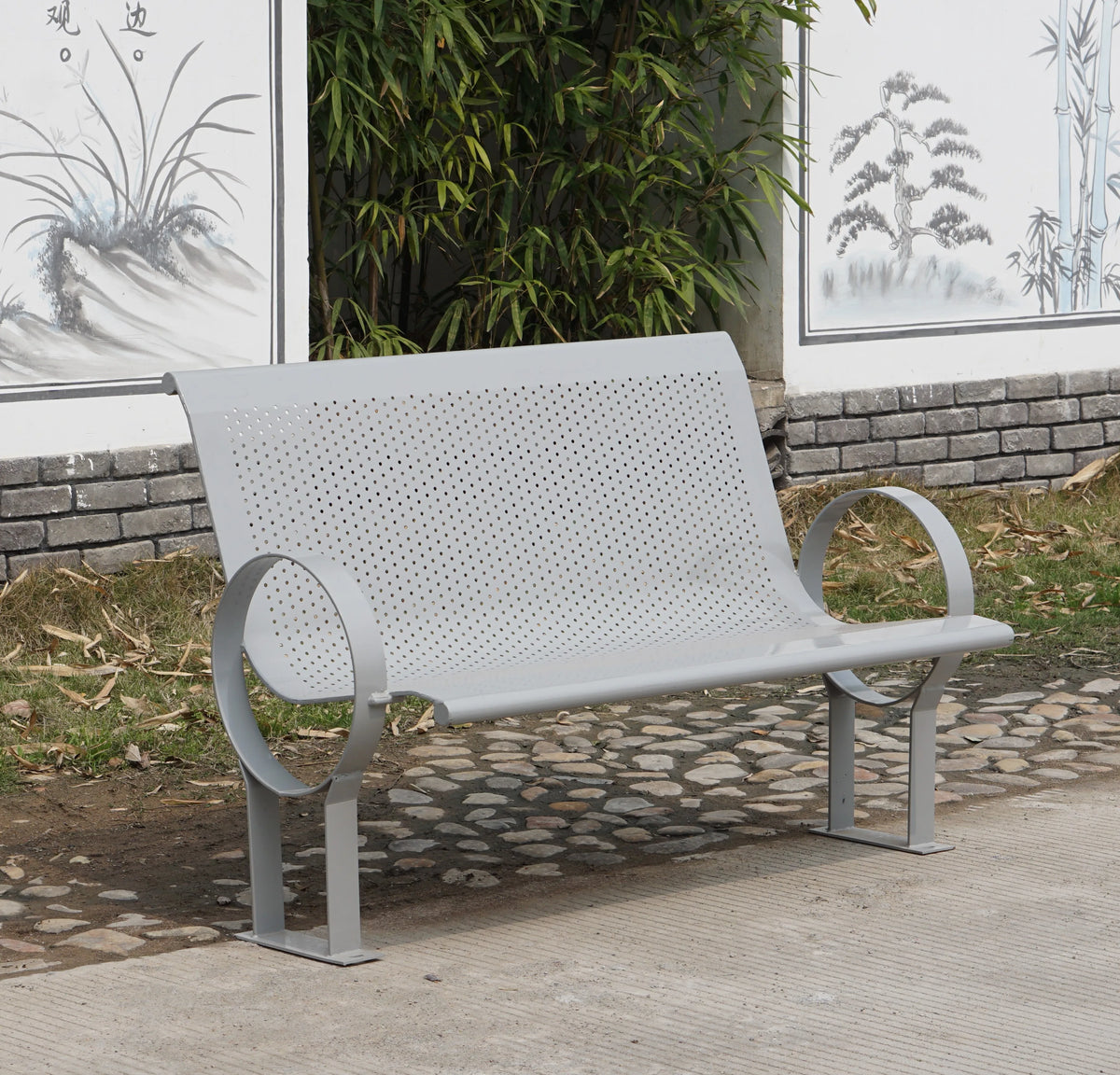 Luxury Park Metal Benches Seat Outdoor Garden Patio Cast Iron Benches