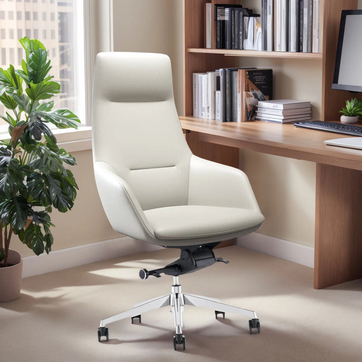 Ergonomic Office Chair Adjustable Swivel Desk Chair Lumbar Support Home Office Computer Chair