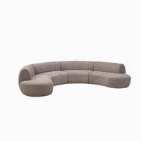 Medieval wabi-sabi fabric sofa, living room curved villa sofa bed