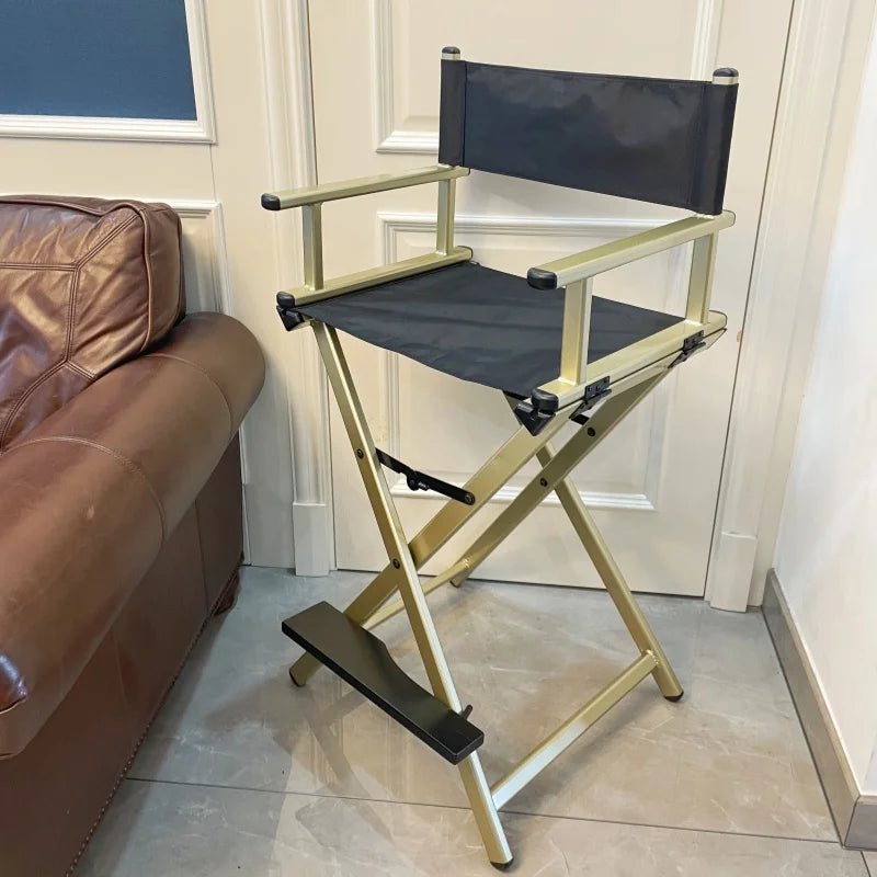 High Aluminum Frame Makeup Artist Director Chair Foldable Outdoor Furniture Lightweight Portable Folding Director Makeup Chair