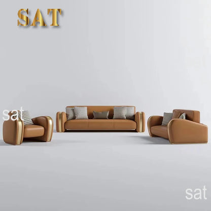 uj-Italian Design High Quality Luxury Living Room Sofa Set Home Furniture Custom Modern Leather Sectional Sofa*