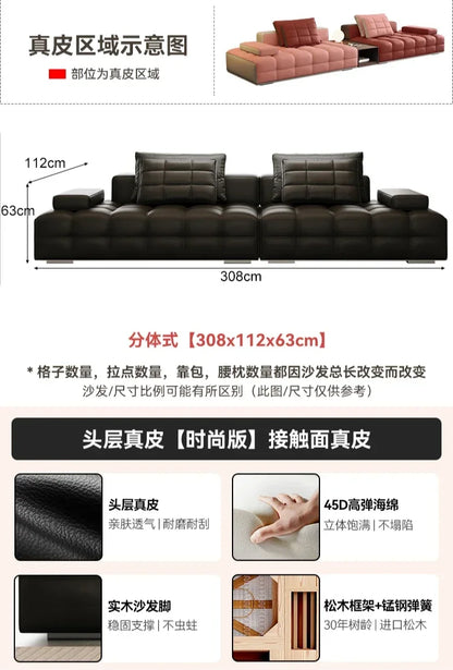 HXL Foot Piano Key Tofu Block Foot Living Room Module Sofa