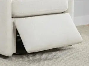 Swivel Accent Chair with Electric Footrests, Living Room Sofa Chair with Power Motor, USB and Type-C Ports, Cream