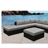 Outdoor Garden Rattan Sofa Set with Rope Seating - Durable Aluminum Frame Furniture Collection