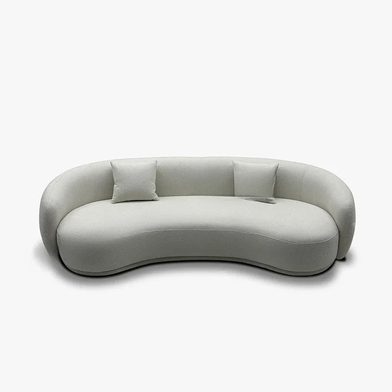 Semicircle, curved, sofa, moon model, special shaped, living room, furniture, cream wind