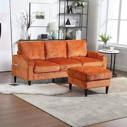 #For L-Shaped Modular Sectional Sofa, 3-Seater Comfy Cloud Couch with Ottoman/Chaise & 5 Pillows for Living Room Bedroom&