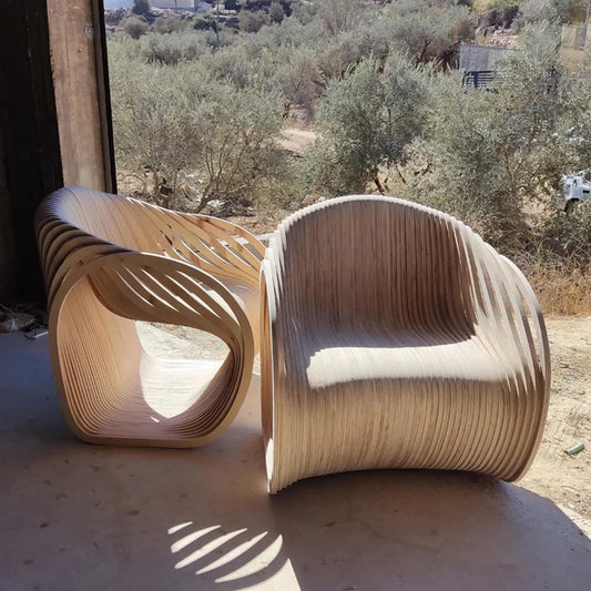 Wood parameter furniture living room contemporary design rocking chair classic single solid wood slice combination seat