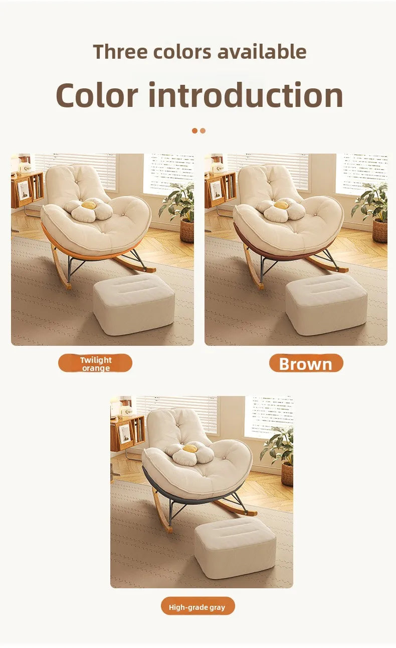 Firm Sofa Chair Living Room Balcony Rocking Chair Single Recliner Happy Chair Light Luxury Penguin Chair Leisure Chair