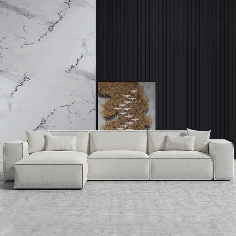 Hot Sales Modern L Shape 3 Seater Fabric Padded Seat Fabric Sofa Bed Sofa Sleeper Bed