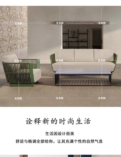 Leisure Outdoor Sofas Balcony Accent Design Courtyard Hotel Garden Sofas Floor Nordic Office Furniture Arredo Giardino Lshysf