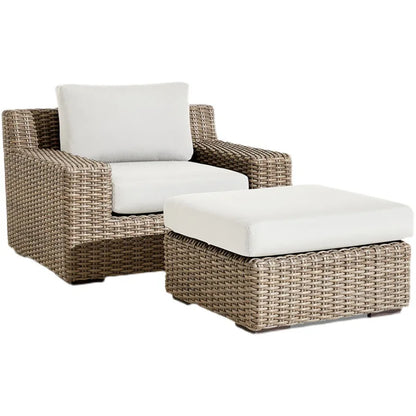 Outdoor sofa courtyard garden terrace leisure waterproof sunscreen art villa rattan furniture combination