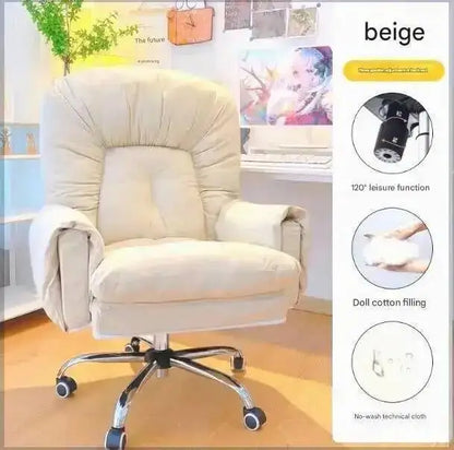 Chair Office Modern Salon Luxury Lazy Ergonomic Executive Office Chair Relaxing Reading Wheels Mobilya Lounge Suite Furniture