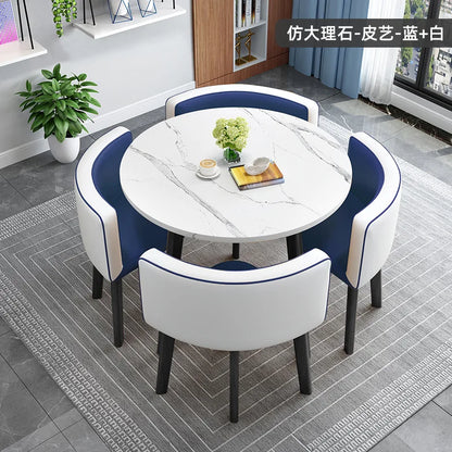 home dining table, Modern simple dining table, apartment rental room, leisure negotiation, reception table and chair combination