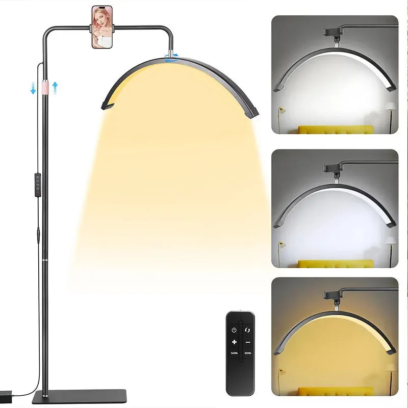 Half Moon Floor Standing Fill Light 40W Dimmable For Beauty Salon Beauty Trimming & Massage LED Lighting Fixtures