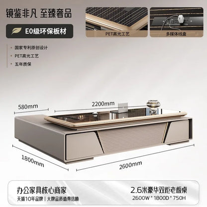 Lift luxury boss table Minimalist Modern Leadership Office Furniture Manager computer desks escritorios de computadora furniture