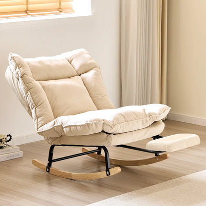 New single sofa, living room lazy lounge chair, comfortable rocking chair with retractable foot pedals