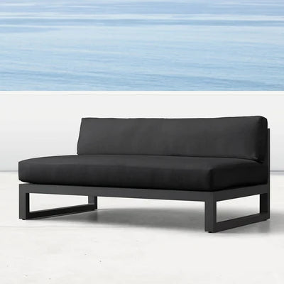 Outdoor sofa balcony Aluminum alloy open-air balcony Corner double three outdoor lazy courtyard Sunscreen rattan leisure