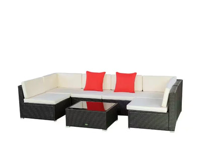 Patio Furniture Sectional Set Outdoor Lawn Conversation Sets,make you comfortable whether you are sitting or lying down