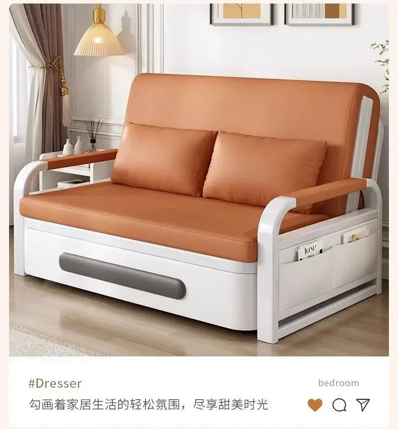 Sofa bed integrated dual-purpose small apartment Internet celebrity balcony multi-function retractable bed New technology