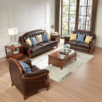 American, leather, sofa, solid wood, furniture, American, corner, sofa