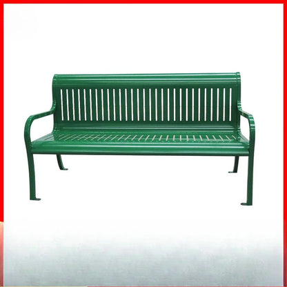 Community outdoor park chair stainless steel leisure seat outdoor bench metal public seat long stool wholesale