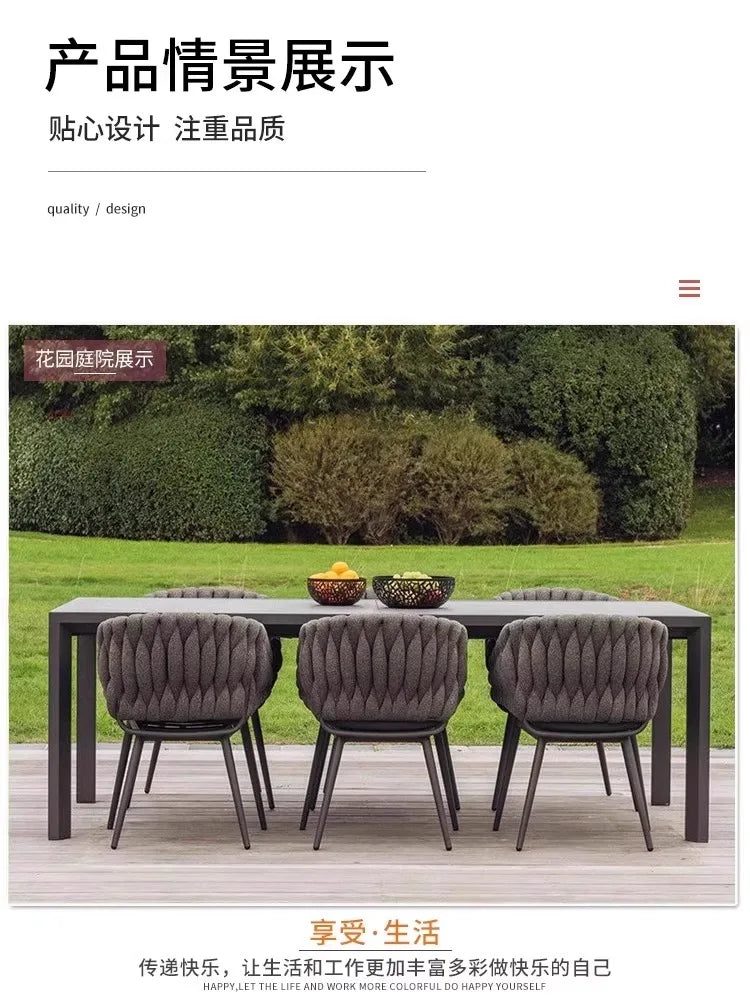 Office Restaurant Garden Chairs Hotel Leisure Simplicity Modern Garden Chairs Homestay Aluminum Furniture Silla De Jardín MHSF