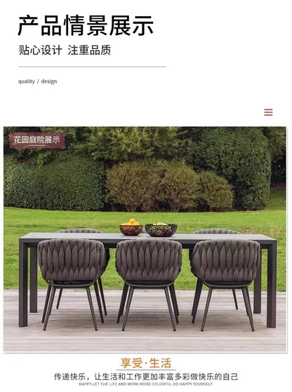 Office Restaurant Garden Chairs Hotel Leisure Simplicity Modern Garden Chairs Homestay Aluminum Furniture Silla De Jardín MHSF