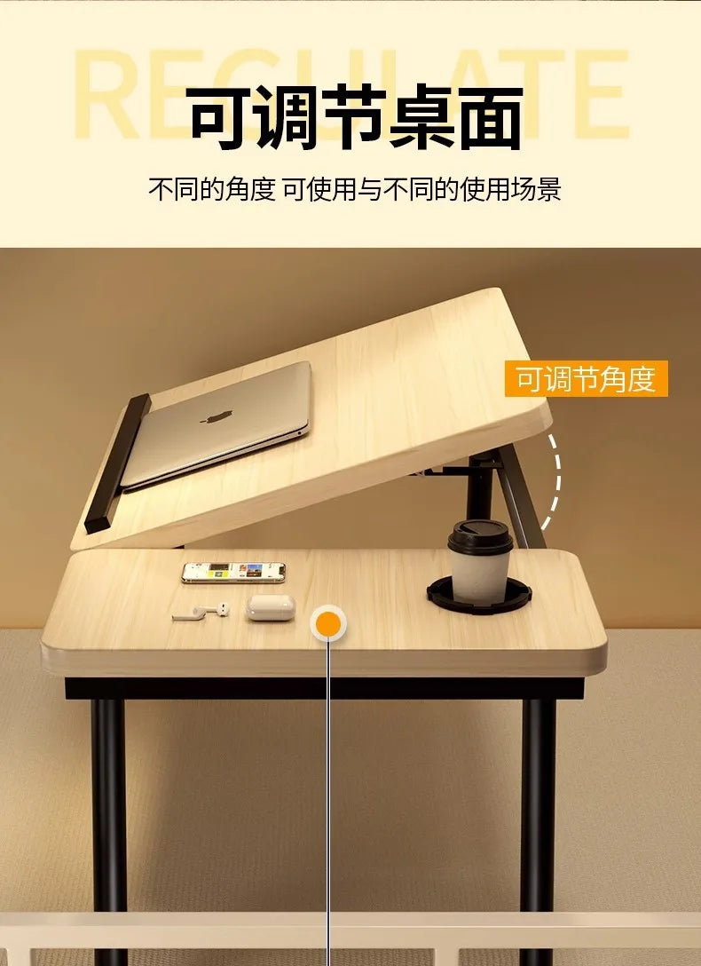 Bedside desk for dorm students, multifunctional foldable laptop desk, window sill desk board